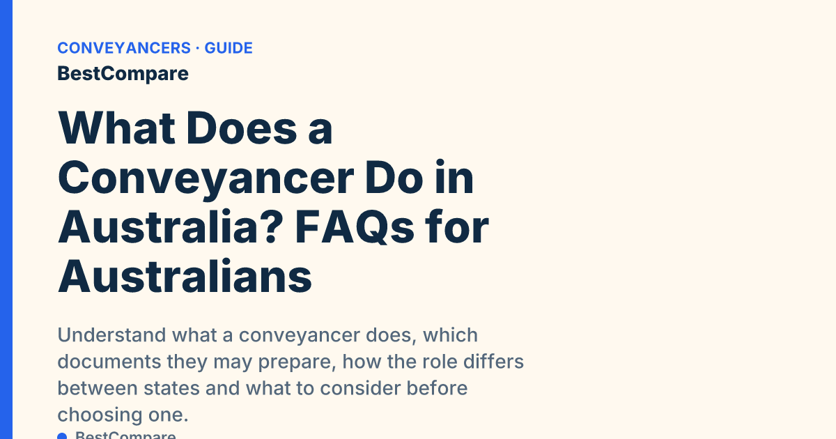What Does a Conveyancer Do in Australia? FAQs for Australians